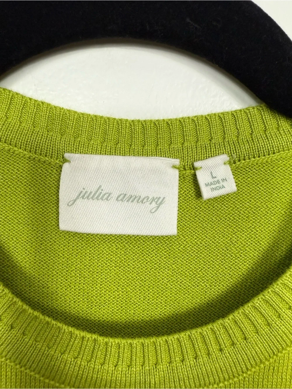 Julia Amory Tippi Top Sleeveless Knit Green Tank Top Large - Picture 3 of 5